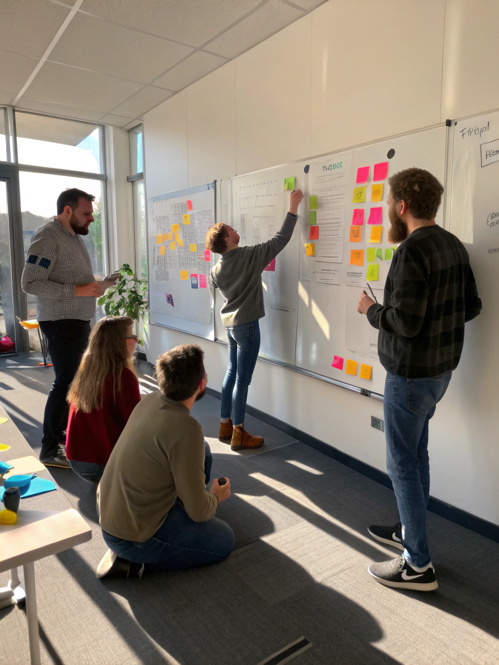 Developers and designers working in the innovation lab